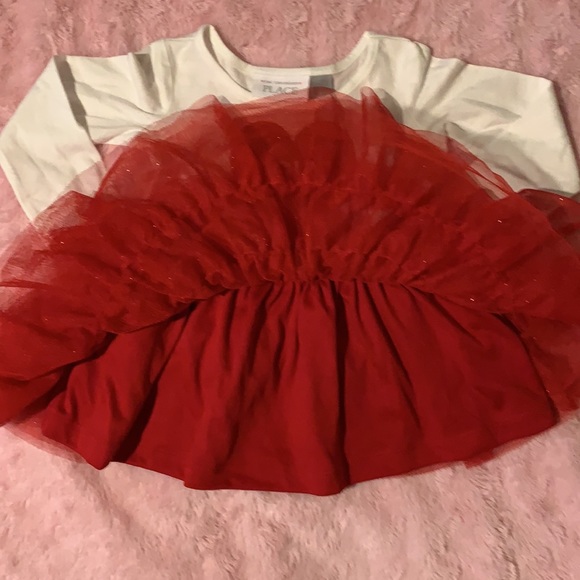 Sparkly Red & White Tutu Dress Baby Girl - Picture 2 of 5